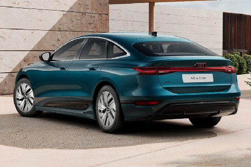 Rear Cross Side View of Audi A6 E-tron