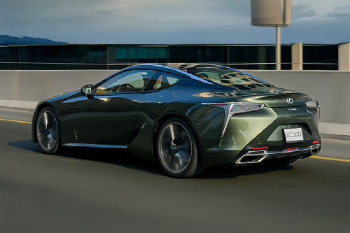Rear Cross Side View of Lexus LC 500