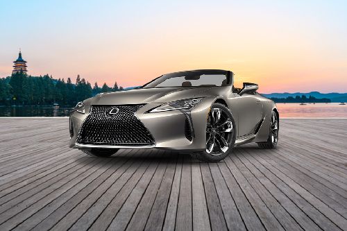 LC 500 Convertible Front angle low view