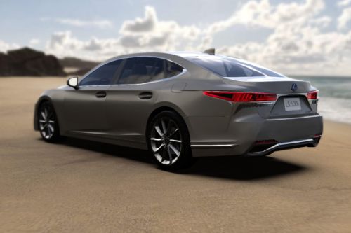 Rear Cross Side View of Lexus LS