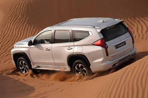 Rear Cross View of Mitsubishi Montero Sport