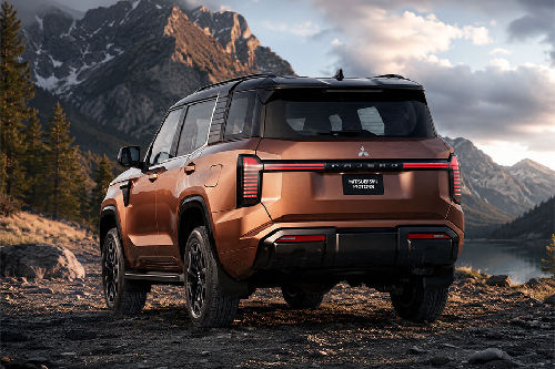 Rear Medium View of Mitsubishi Pajero