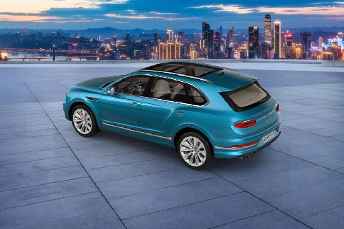 Rear Cross Side View of Bentley Bentayga