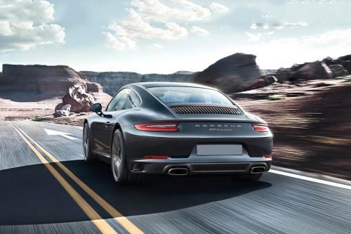 Rear Medium View of Porsche 911 (2022-2023)