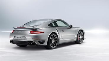 911 Turbo Rear angle view