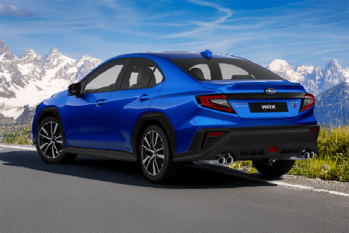 Rear Cross Side View of Subaru WRX