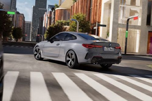 Rear Cross Side View of BMW 4 Series Coupe
