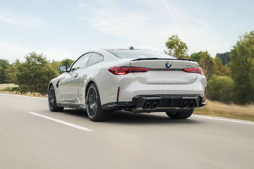 Rear Cross Side View of BMW M4 Competition Coupe
