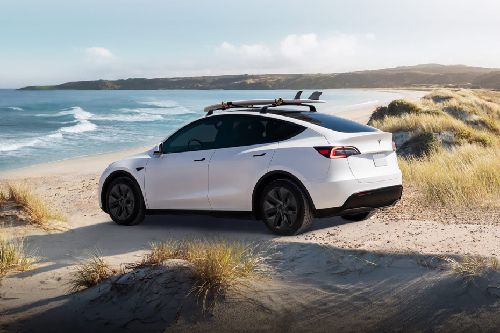 Rear Cross Side View of Tesla Model Y (2024-2025)