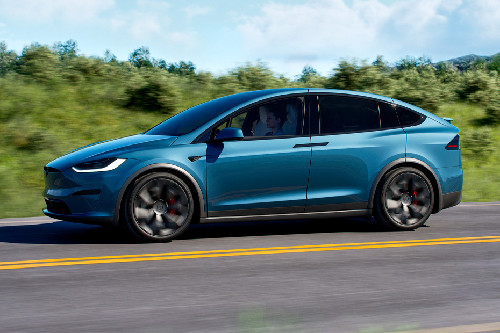 Rear Cross View of Tesla Model X