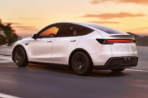 Rear Cross Side View of Tesla Model Y