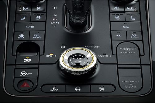 Center Controls of Bentley Continental GT