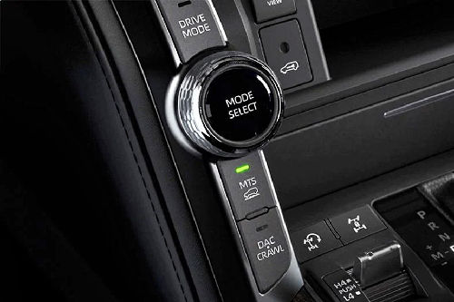 Center Controls of Toyota Land Cruiser Hybrid
