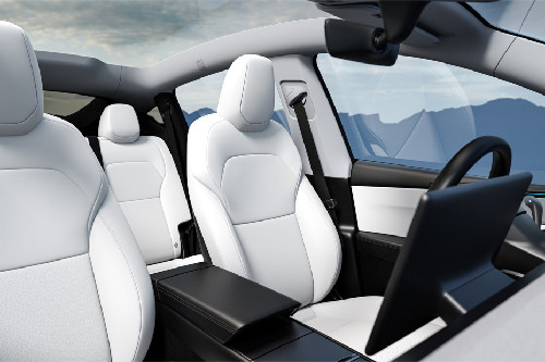 Tesla Model Y Front And Rear Seats Together